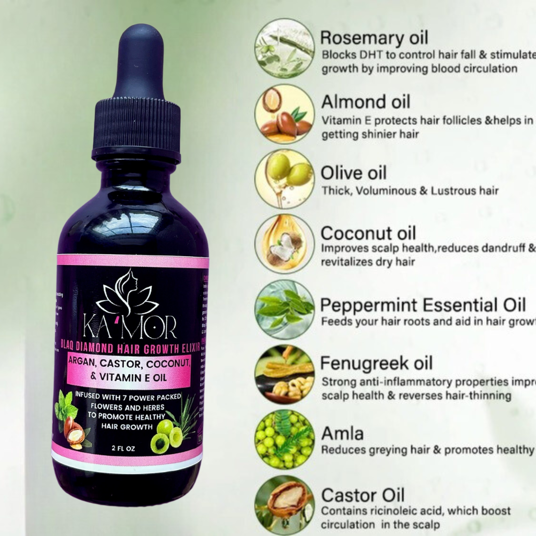 Blaq Diamond Rosemary Hair & Scalp Elixir - 2oz